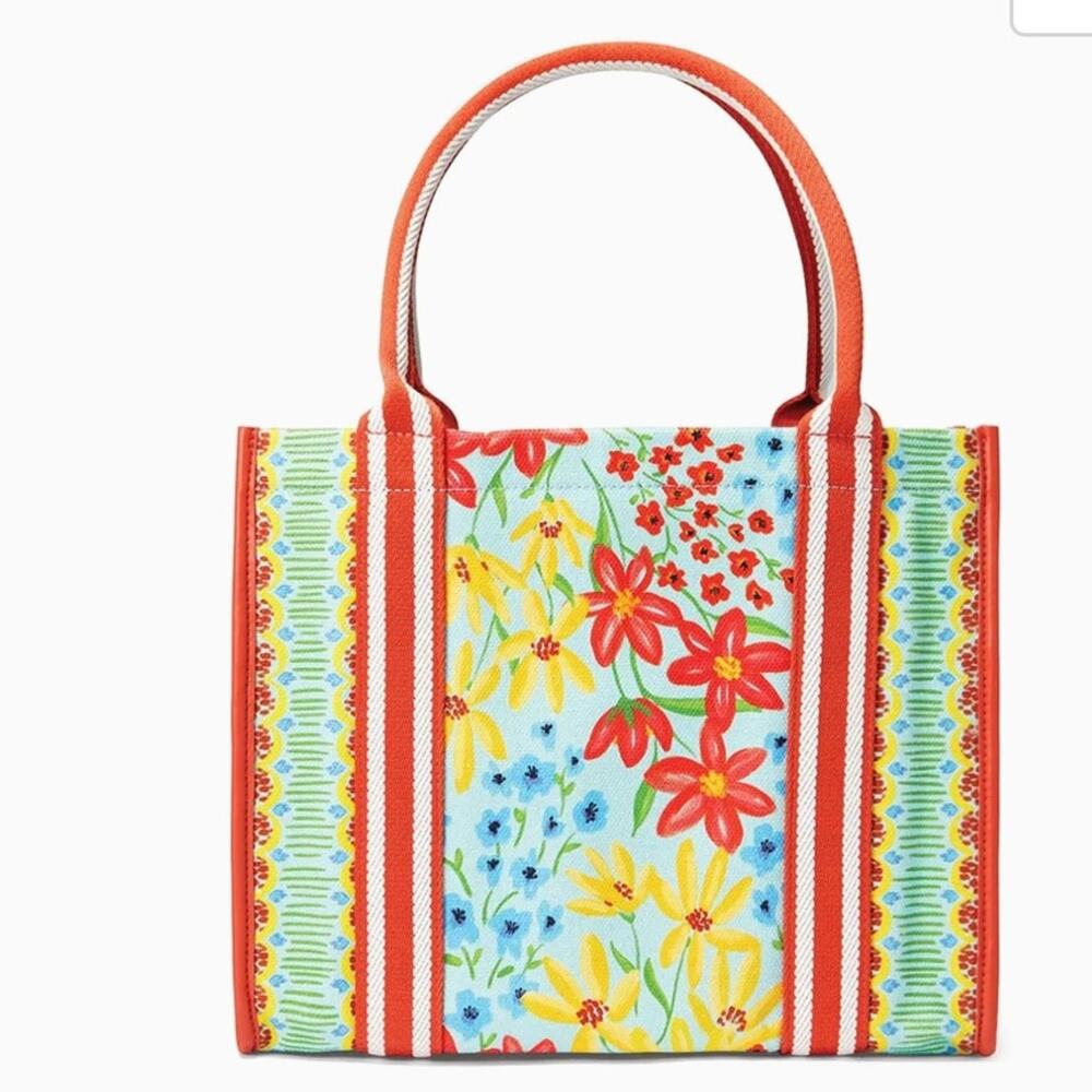 Brighton Painterly Garden Canvas Carryall - Picture 2 of 9